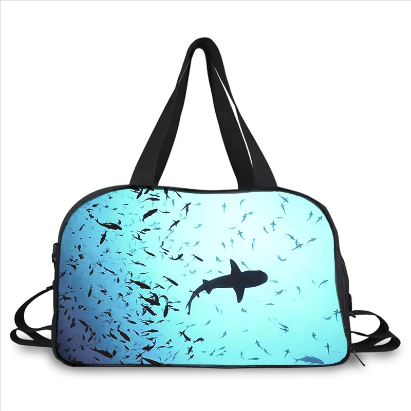 shark animal 3D printing fashion trend portable large capacity multi function messenger bag travel bag