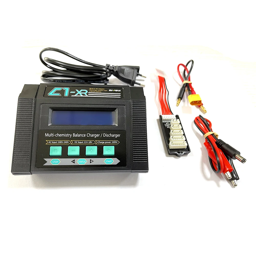 

EV-PEAK C1-XR intelligent balance charger AC/DC 100-240V rc battery packs 100W/10A for Hobby RC Car