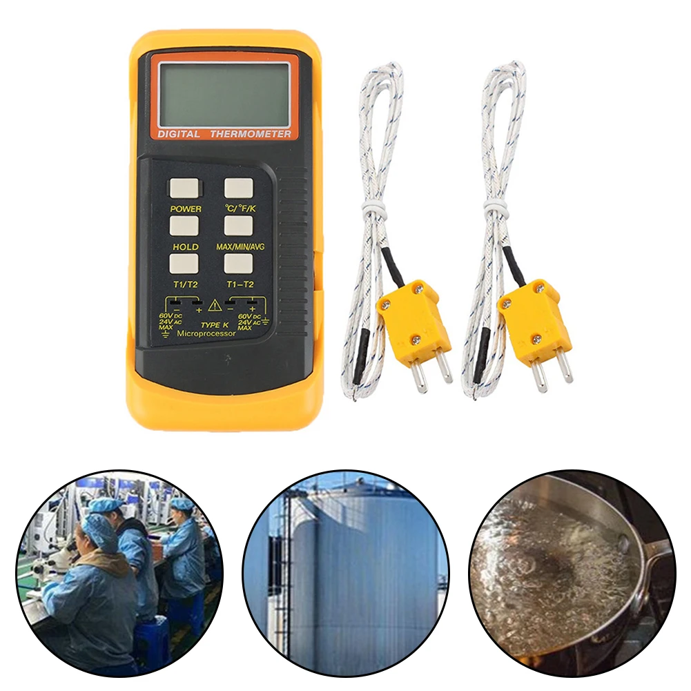 Цифровая термопара K-типа профессиональный ЖК-термопарный термометр 6802