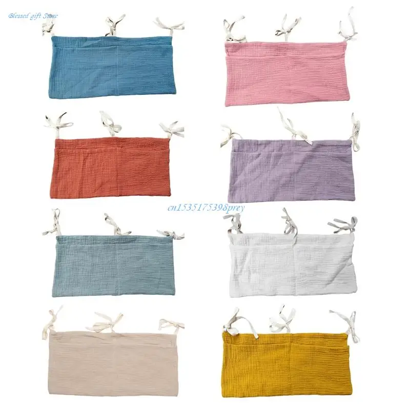

Baby Bedside Storage Bag Baby Crib Organizer Hanging Bag for Baby Essentials Multi-Purpose Newborn Bed Hanging Diaper Toy Tissue