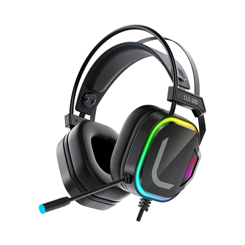 

AT41 Wired Gaming Headphones Gamer Headsets RGB Bass Surround HD Microphone For Overear Laptop Tablet Gifts PC 3.5Mm PS4 PS5