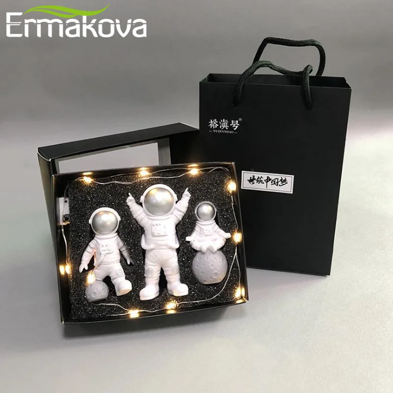 3 шт. декоративные статуэтки астронавта с Луной | Дом и сад