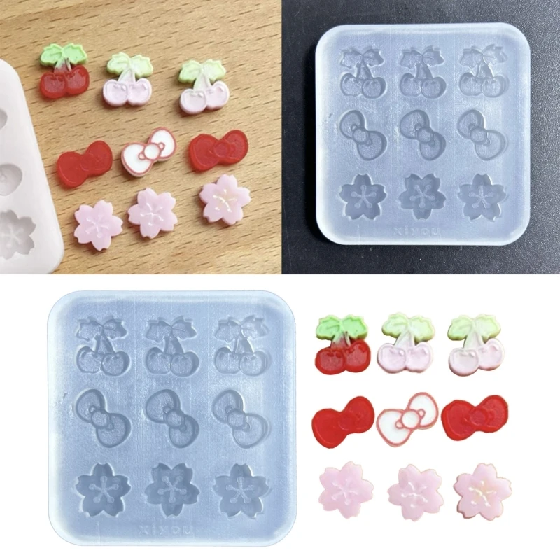 

Resin Shaker Filling Mold,Silicone Cherry Mold Epoxy Resin Mold Filler Quicksand Casting Filling Mold for Jewelry Making