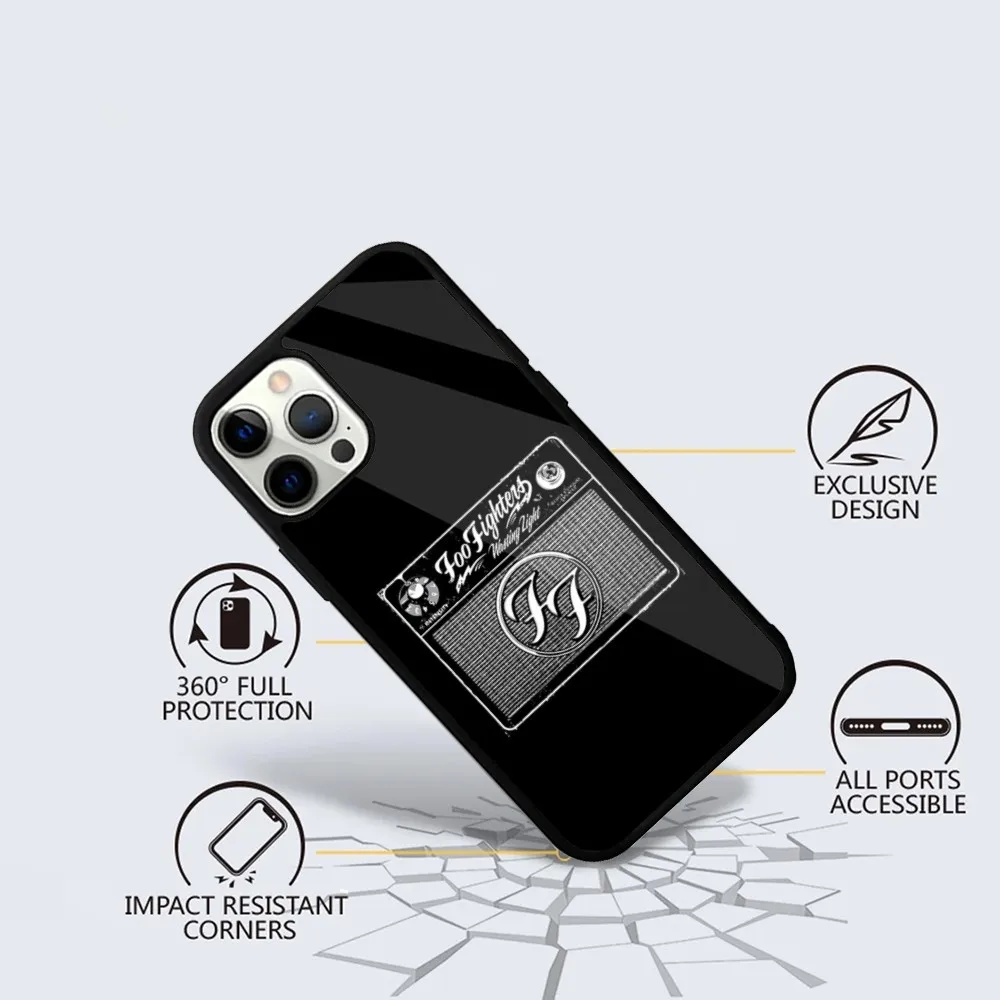 Чехол для телефона F-Foo Band F-FightersS iPhone 16 15 14 13 12 11 Plus Pro Max Mini Magsafe с магнитной