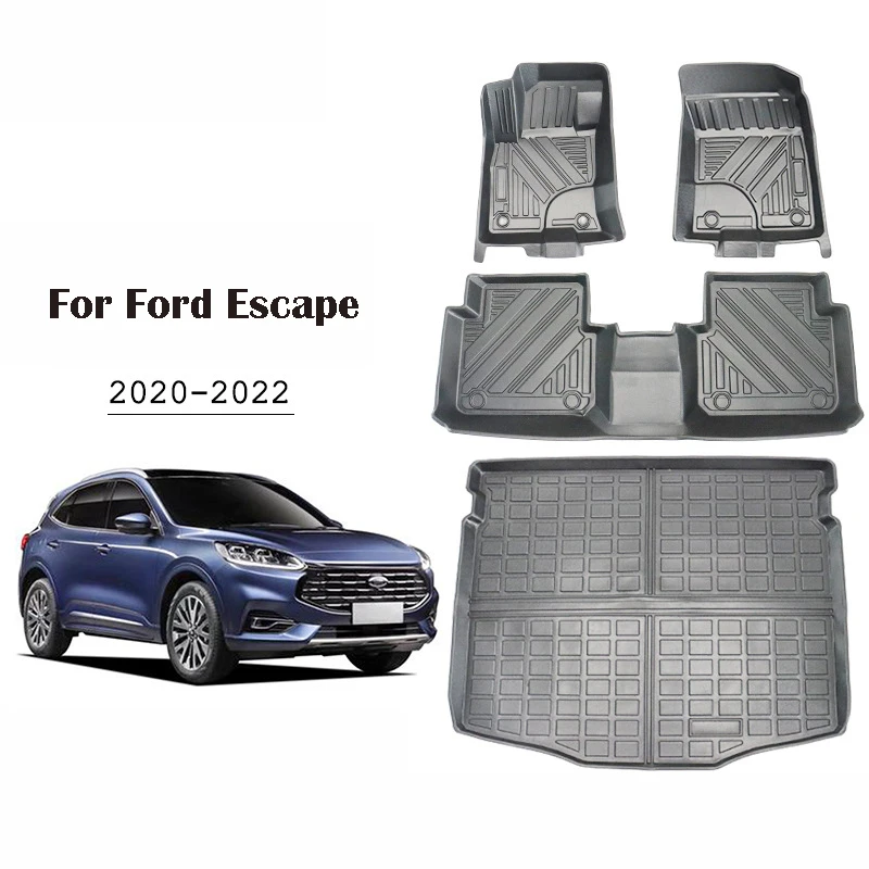 

Набор резиновых ковриков для автомобиля Ford Escape, водонепроницаемые аксессуары, коврики для салона автомобиля