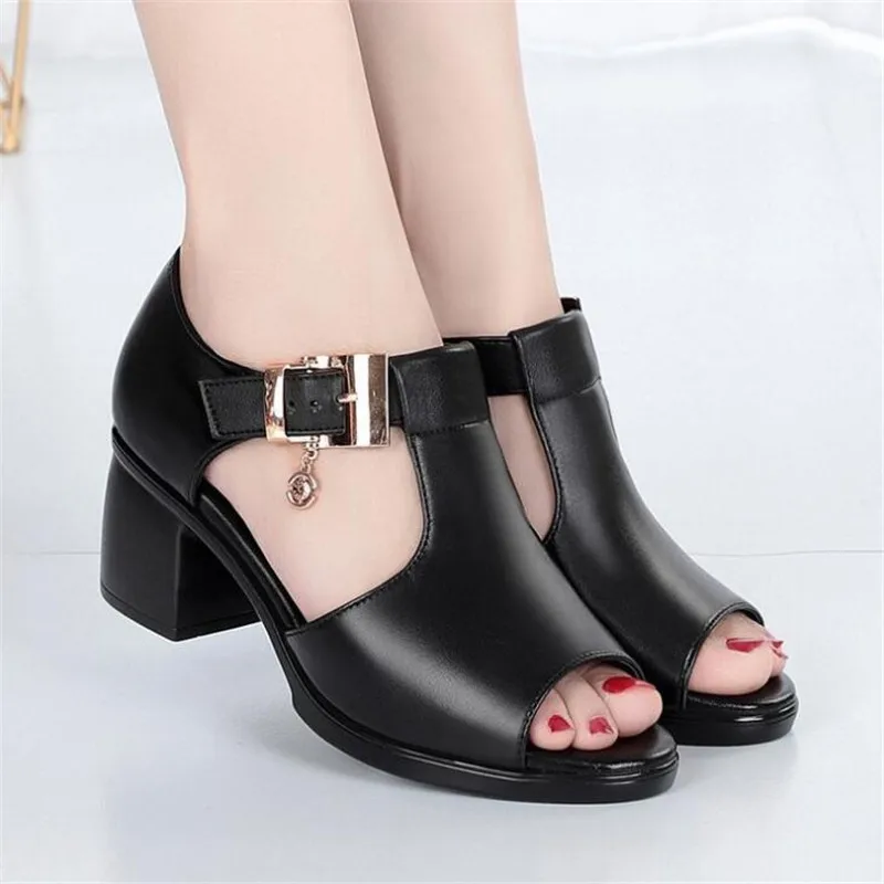 

Сандалии женские замшевые с открытым носком, босоножки-гладиаторы на толстом каблуке, до щиколотки, с пряжкой, с открытым носком, лето 2022