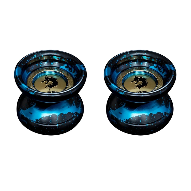 

2 Pcs Professional Butterfly Yoyo Alloy Responsive Yoyo 10 Ball Bearing Yoyo For Advanced Player With 20 Strings