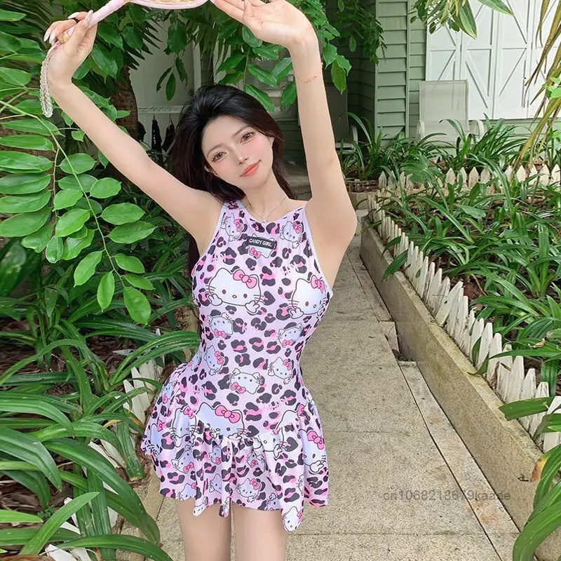 Женский сплошной купальник Y2k праздничный весенний милый с мультяшным принтом