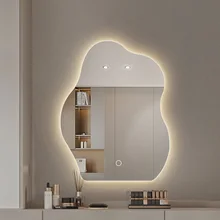 Wall Full Ornament Mirror Irregular Shape Aesthetic Jumpsuit Large Decorative Mirror Bathroom Makeup Espelho Com Led Wall Decor 