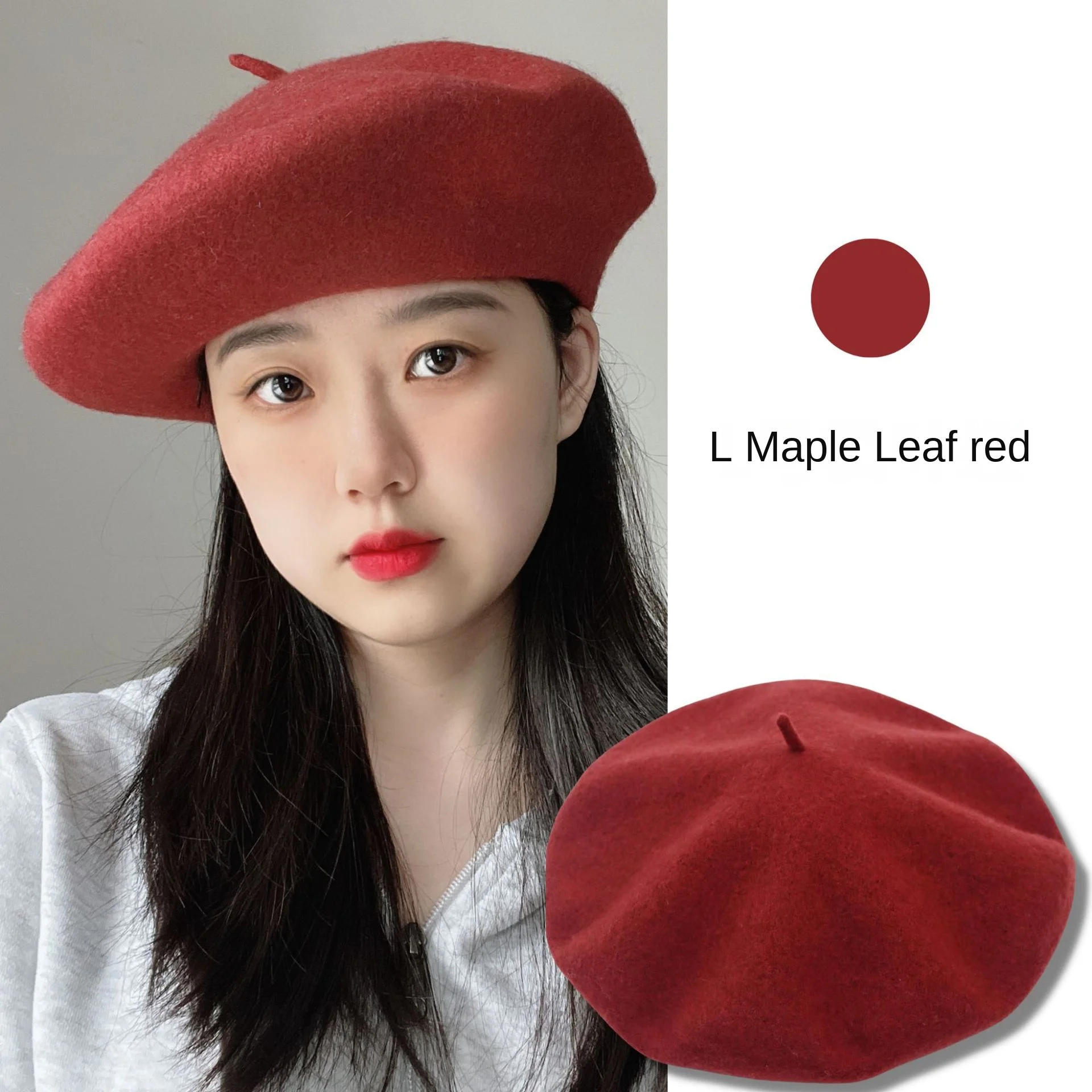 

90% Wool 10% Acrylic Classic French Beret Artist for Women Girls Hats Casual and Chic Lightweight Caps Free Shipping 21 Colors