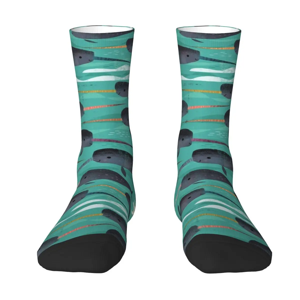 Мужские/женские носки с 3D принтом Narwhals And Narbirds повседневные забавные новые