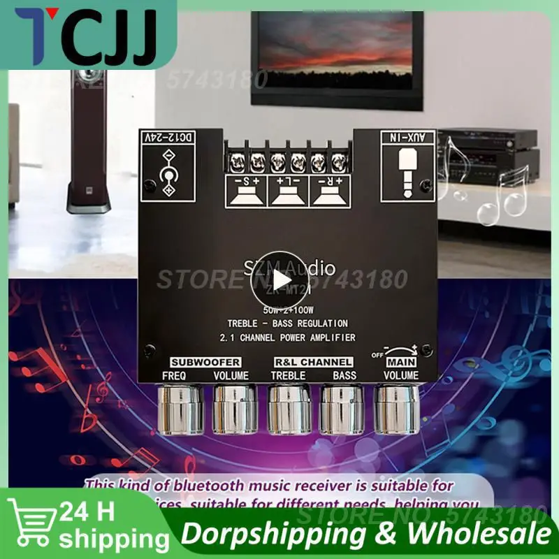 

1/2/3PCS TPA3116 2.1 Channel 5.0 Subwoofer Amplifier Board 50WX2+100W Power Audio Stereo Amplifier Bass AMP AUX