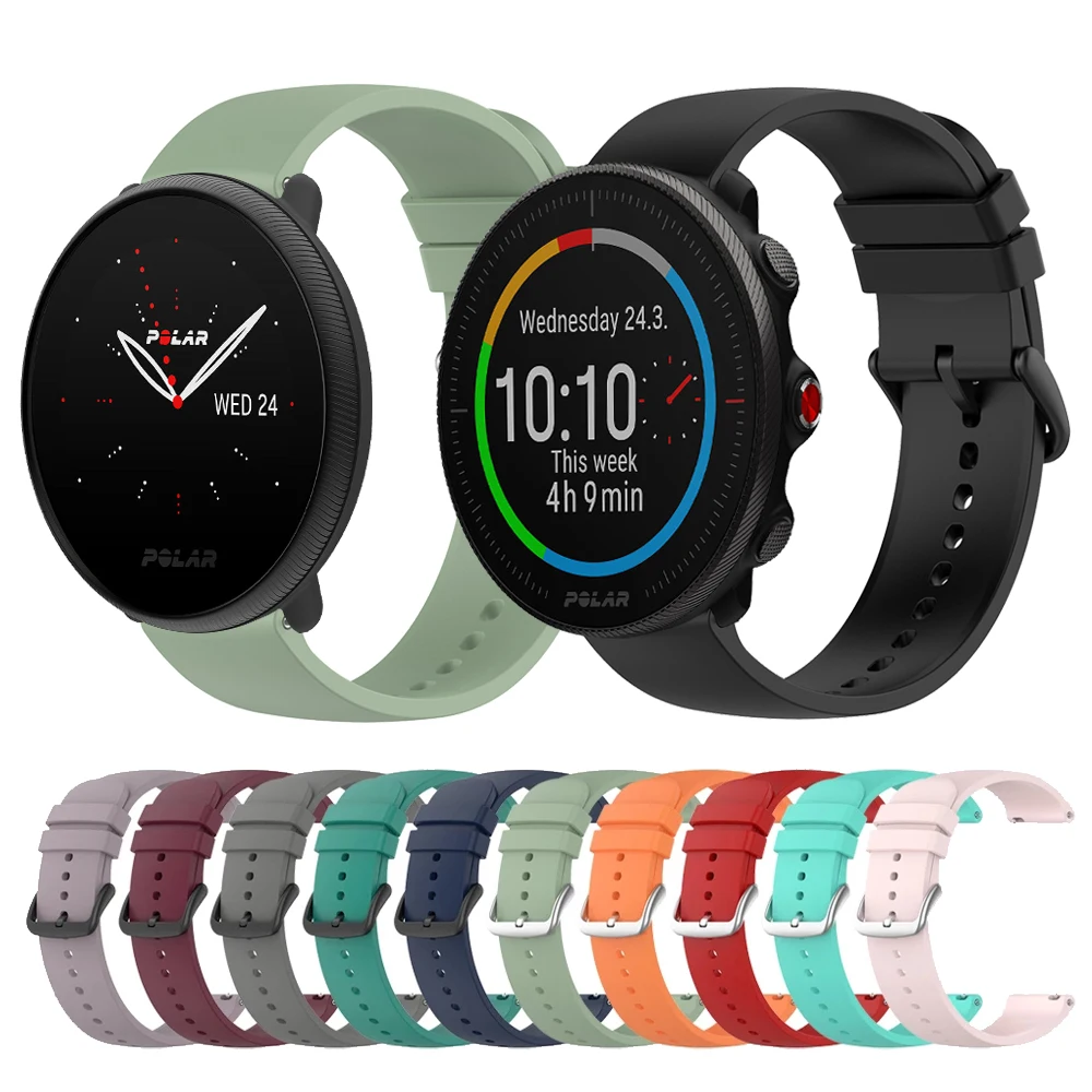 

20mm 22mm Silicone Sports Strap For POLAR Vantage M2 Wristband For POLAR IGNITE 2 Polar Grit X Replacemen Bracelet Watchbands