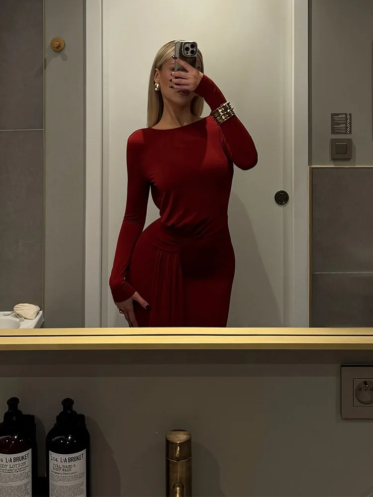 CNYISHE элегантное однотонное облегающее платье с открытой спиной вечерние женские