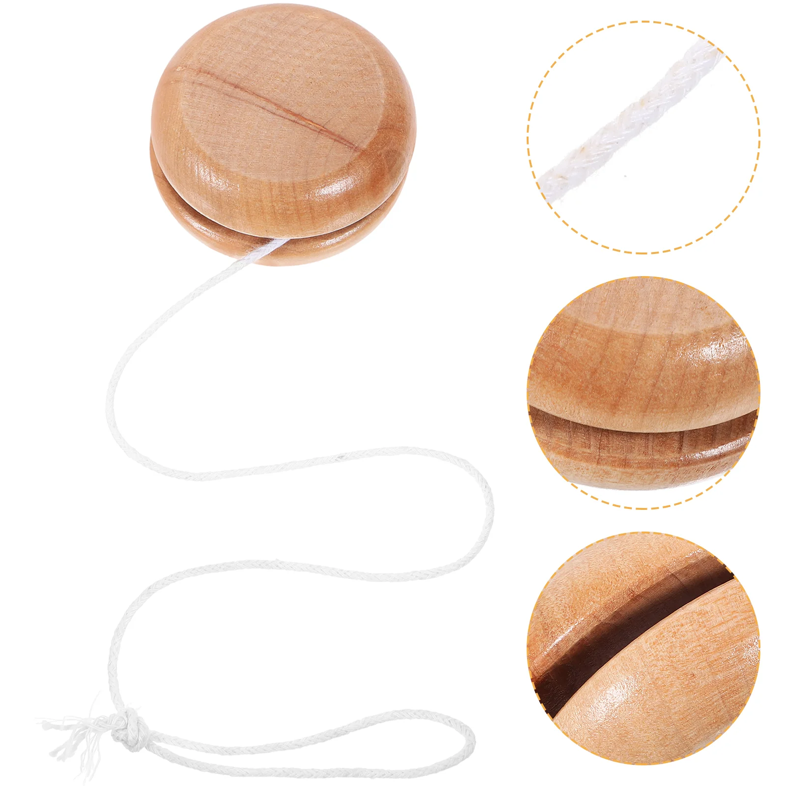

Plain Yo-yo Plaything Unisex Outdoor Educational Plaything Wooden Yo-yo Ball