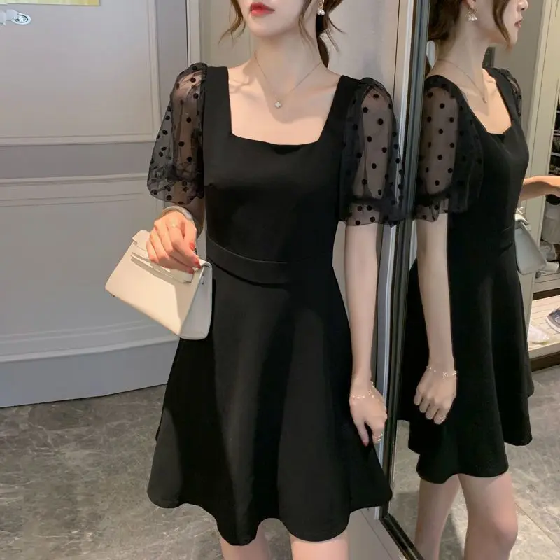 

Clothing Backless Female Dresses 2023 Open Back Black Midi Women's Dress Mesh Hot Luxury Xl Loose Sensual Sexy Promotion X Sale