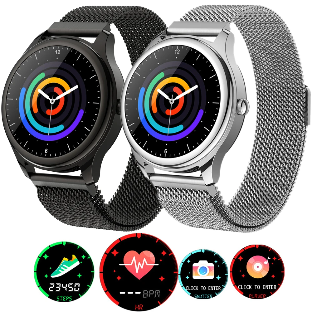 

S23 Men Smart Watch Call Reminder Fitness Tracker Support Music Control Heart Rate Blood Pressure Monitoring Pedometer Bracelet