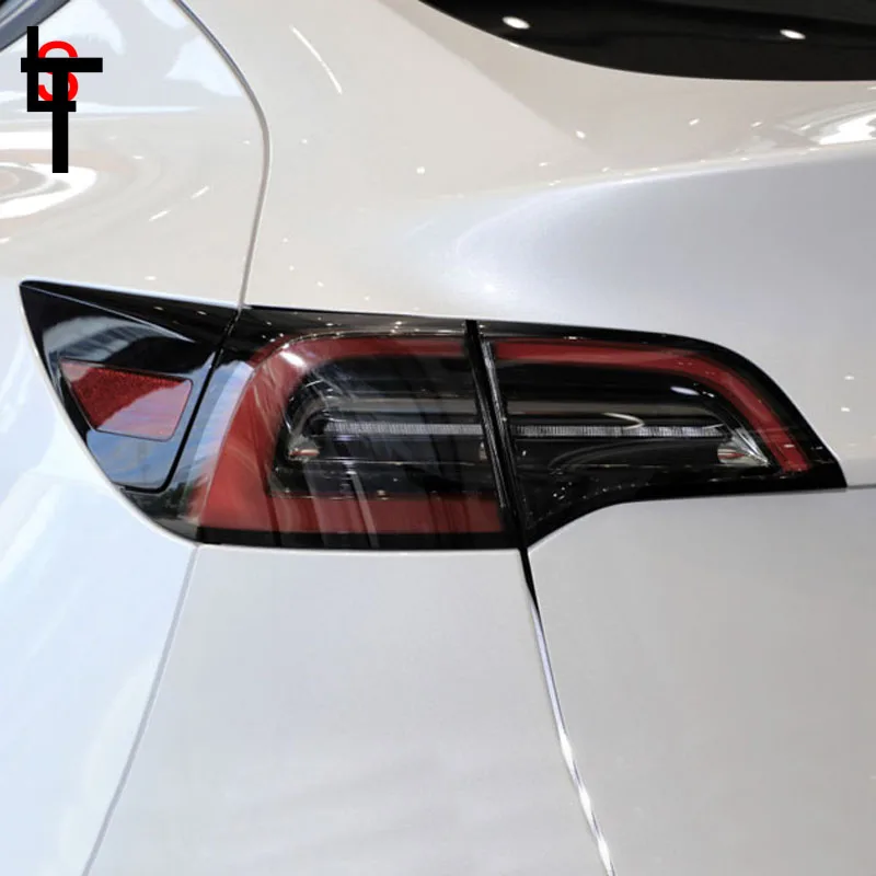 

Rear Headlamp Car Styling Sticker For Tesla Model 3/S/Y Headlamps TPU Smoked Black taillight Protector Film accessories