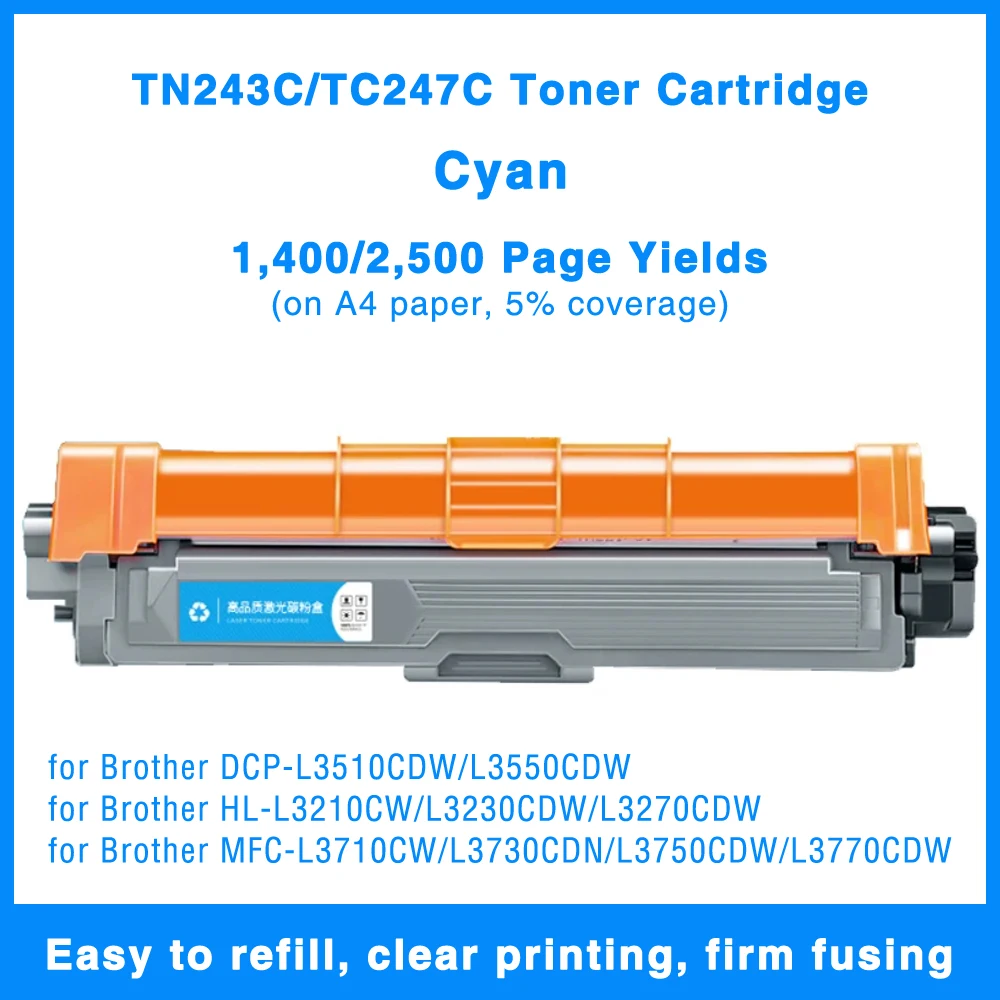 Фото Тонер-картридж TN243 TN247 EU, совместимый с Brother MFC-L3710cdw L3750cdw 3770cdw DCP-L3510cdw L3550cdw HL-L3210cw L3230 L3270 №3