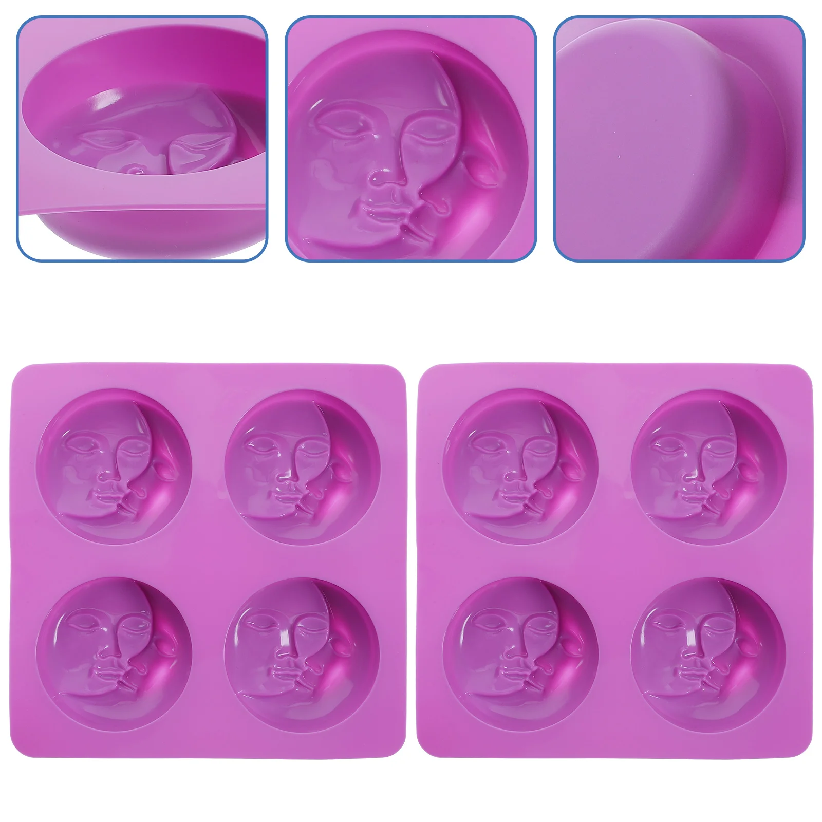 

2 Pcs Aromatherapy Plaster Soap Mold Moulds Wax Candles Molds Silica Gel Dessert DIY