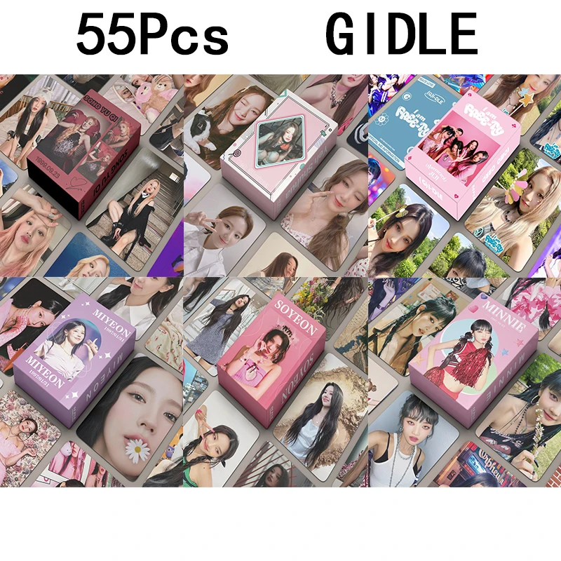 

55 Cards/Set GIDLE Small Card Album LOMO Card SONG YUQI SHUHUA MINNIE SOOJIN (G)I-DLE Fan Favorite Gift Photo Postcard KPOP