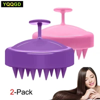 2 pack hair scalp massager shampoo brush heeta wet and dry hair scalp brush with soft silicone massage comb