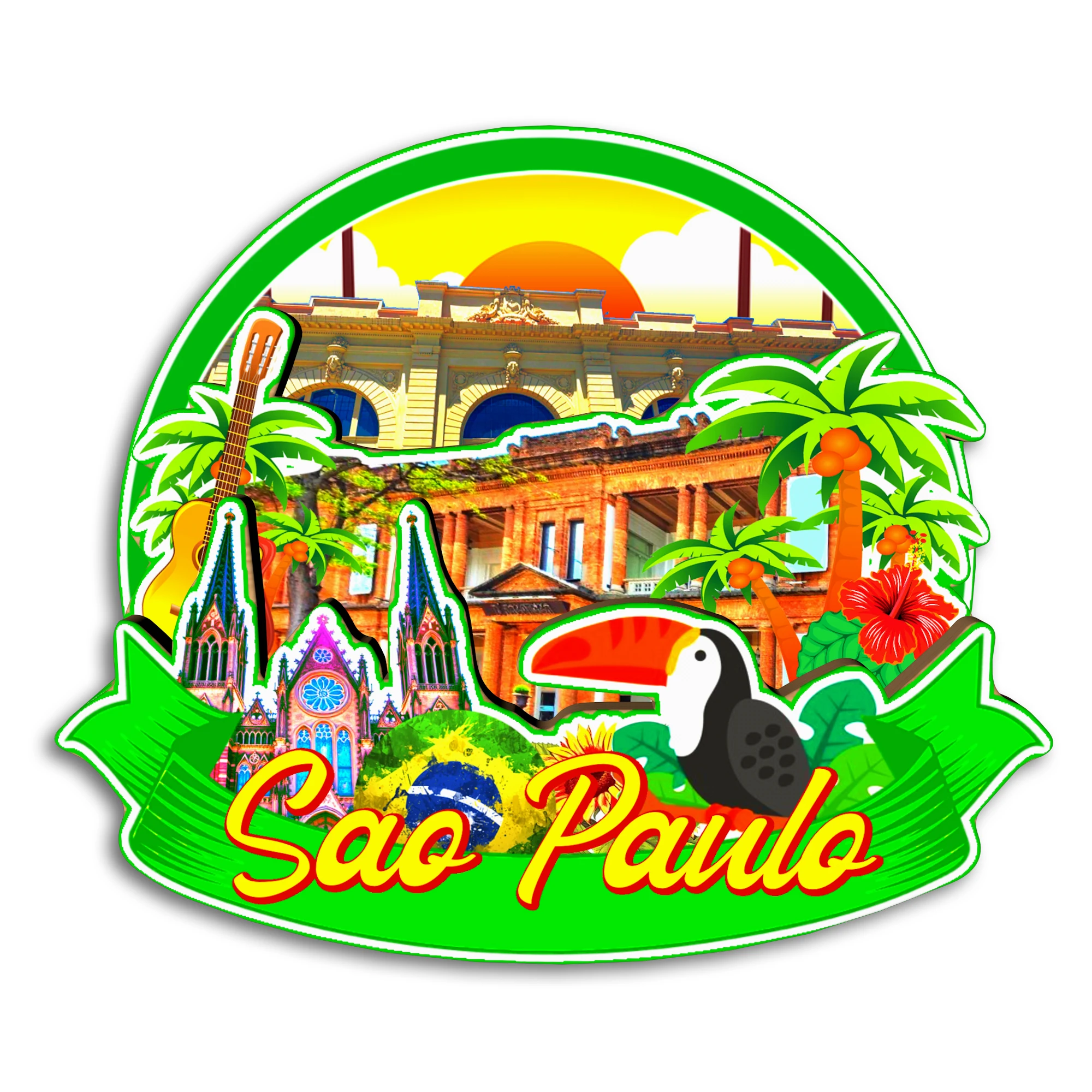 

Магнит "Sao Paulo Rio de Janeiro Brazil"