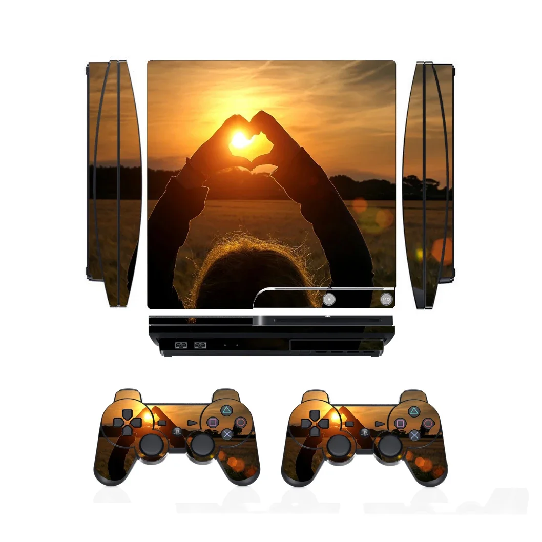 Beautiful Scenery 3307 Vinyl Skin Sticker Protector for Sony PS3 Slim PlayStation 3 and 2 controller skins Stickers
