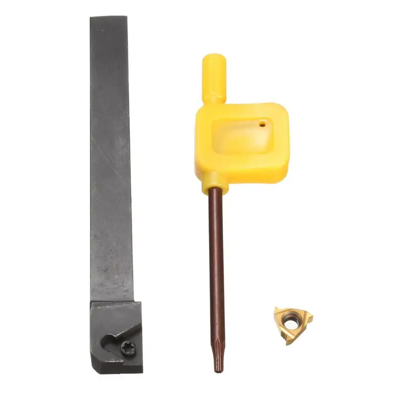 

1pc SER1010H11 Lathe Turning Tool Holder Boring Bar + 1pc 11ER AG60 Carbide Insert Blade + 1pc Wrench