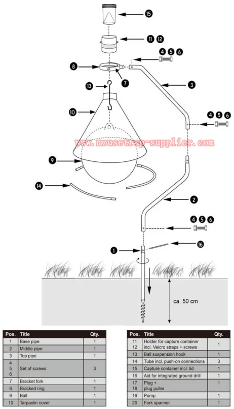 Уличная садовая стабильная ловушка для мух Gadfly