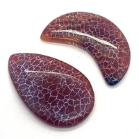 natural stone agate pendants set moon charms for jewelry diy making necklace accessories drop shape dragon pattern agate pendant