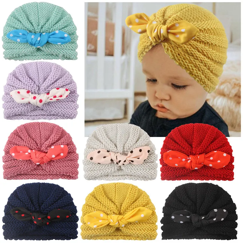 

New Winter Knitted Newborn Hat Autumn Crochet Kids Boy Girl Beanies Cap