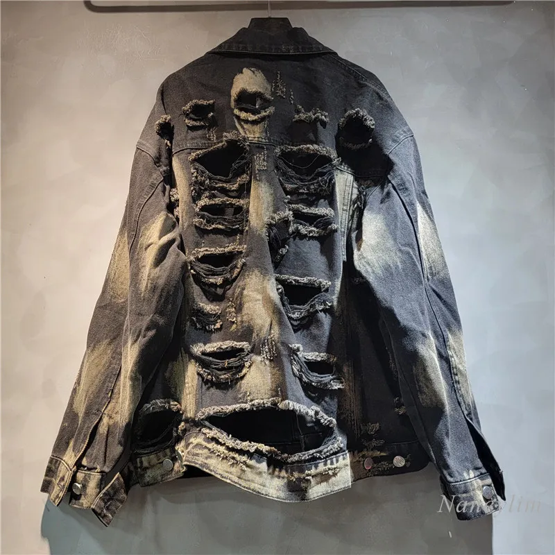 Джинсовая куртка Design Sense в американском уличном стиле женское джинсовое пальто с