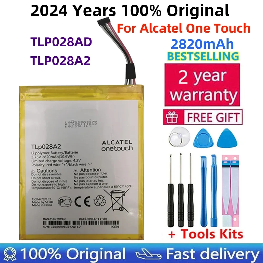 Оригинальный сменный аккумулятор 2820 мАч TLP028AD TLP028A2 Аккумулятор для Alcatel One Touch Onetouch