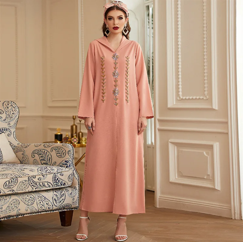

2022 Ramadan Kaftan Abayas for Women Dubai Arabic Turkey Islam Muslim Hijab Dress Elegant Caftan Marocain Evening Gown Djellaba