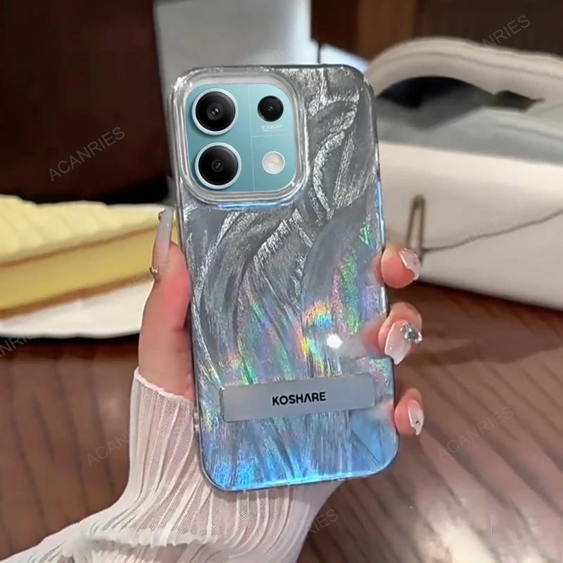 Складной силиконовый чехол-подставка для Xiaomi Redmi Note 13 4G 5G 12 Pro Plus 11 + 13c 12c s 11s