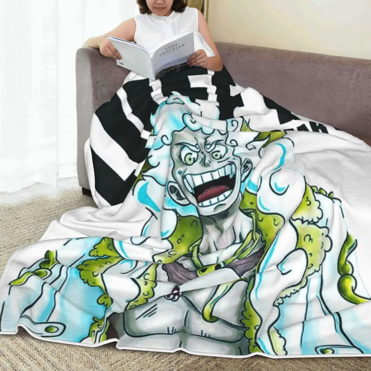 Фланелевое Одеяло Luffy Gear 5 шт. японское аниме домашнее покрывало на заказ 200x150 см