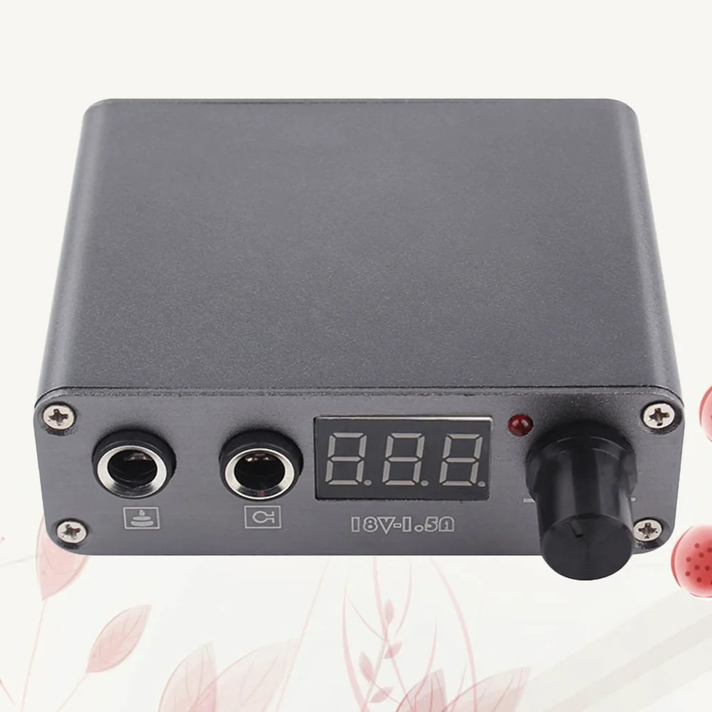 

Power Supply Mini USB LCD Display Power Supply for Liner Shader Permanent Makeup Machine with Plug (Black)