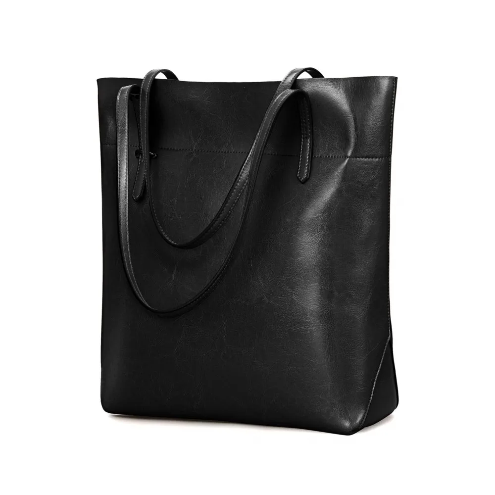 Ladies Vintage Genuine Leather Tote Shoulder Bag Large Capacity Bucket Bag With Adjustable Handles Women's Handbags Trend 2023