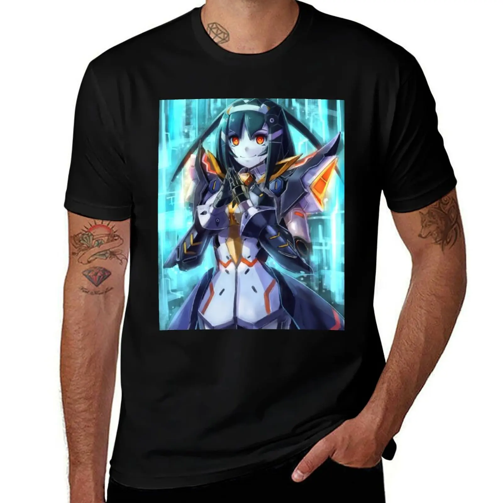 Фото Футболка PSO 2: Darkness Outfit, повседневная, на все случаи жизни, с коротким рукавом №1