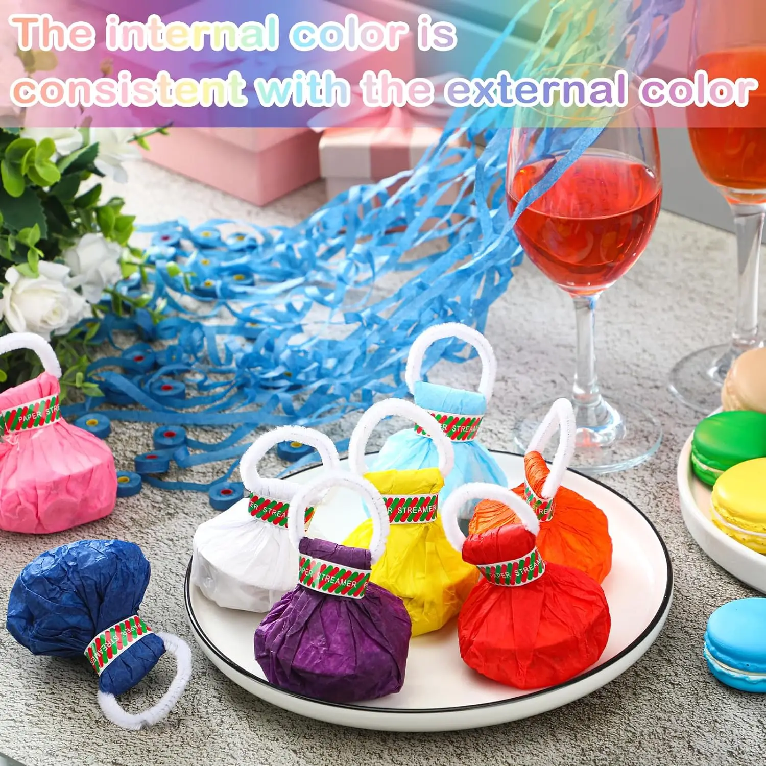 

10 шт. красочные ручные броски конфетти Попперы Попперы без беспорядка бумажные крекеры для свадьбы, дня рождения, вечеринки