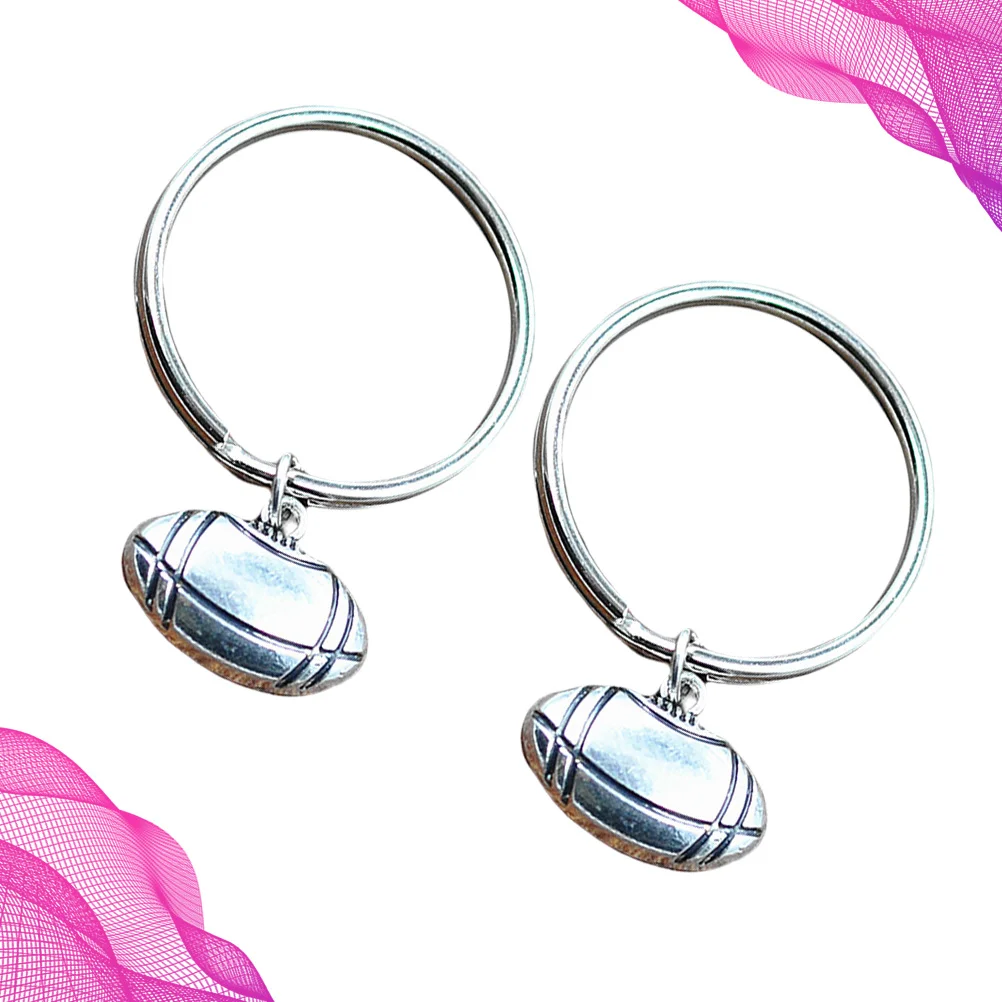 

2pcs Sports Key Ring Sports Theme Keychains Key Ring Football Key Decoration Pendant Ornaments Key Rings for Car Key Hause Key