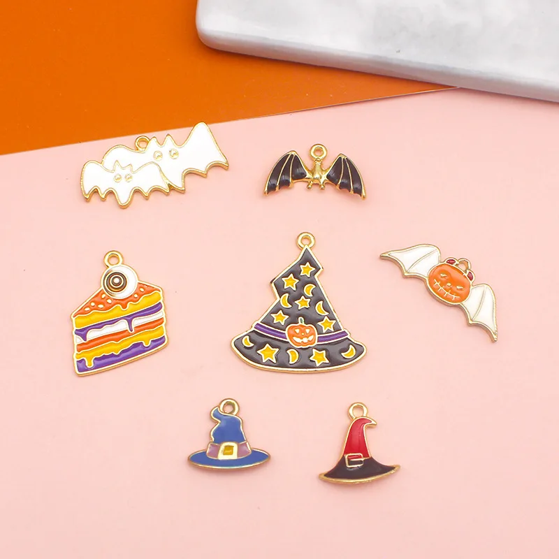 

10 шт., эмалированные Подвески в виде летучей мыши для изготовления сережек