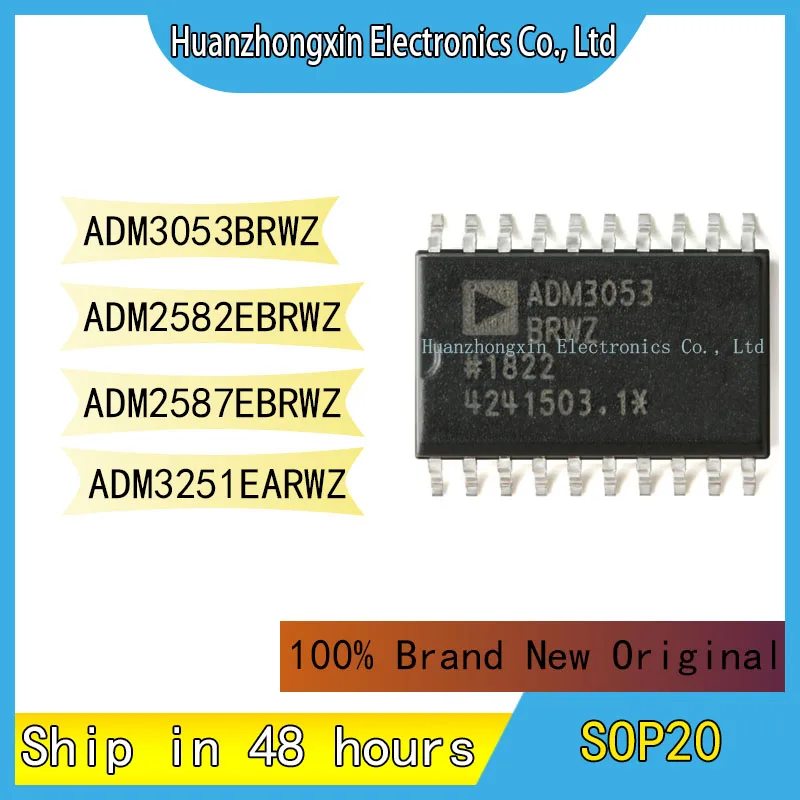 

ADM3053BRWZ ADM2582EBRWZ ADM2587EBRWZ ADM3251EARWZ SOP20 100% Brand New Original Chip Integrated Circuit Microcontroller