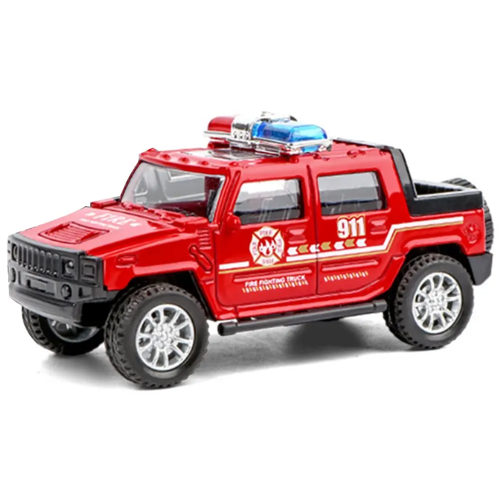

1:43 Simulation Kids Police Toy Car Model Pull Back Alloy Diecast Off-road Vehicles Collection Gifts Toys for Boys Children