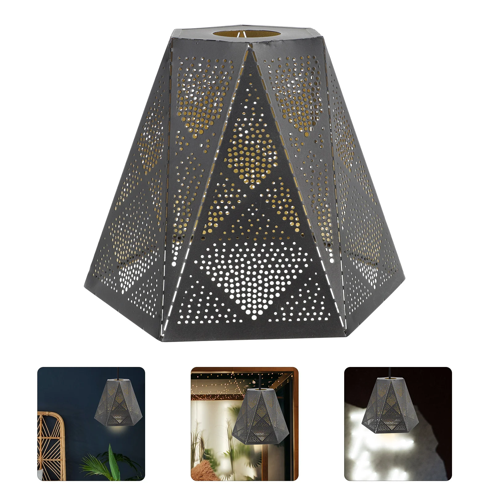

Lampshade Rustic Lamp Shades Table Lamp Shade Clip Chandelier Light Cover Wrought Iron E27 Lamp Shade