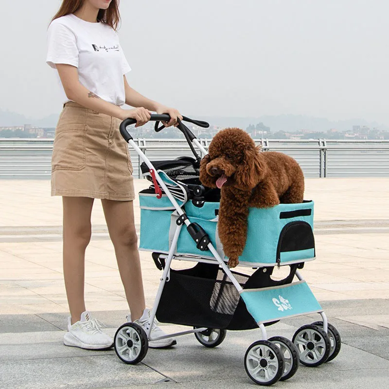 

Pet Dog Cart Trolley Carrier Strollers Outdoor Cart for Dog with Wheels Stroller for Animals Lightweight Stroller Dog Stroller