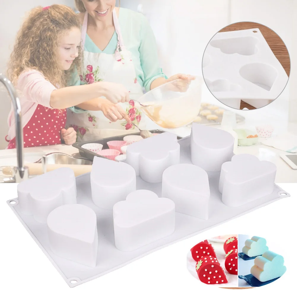 

3D Cloud Mousse Chocolate Mold Jelly Cookie Soap Baking Mould Tray Ice Cube