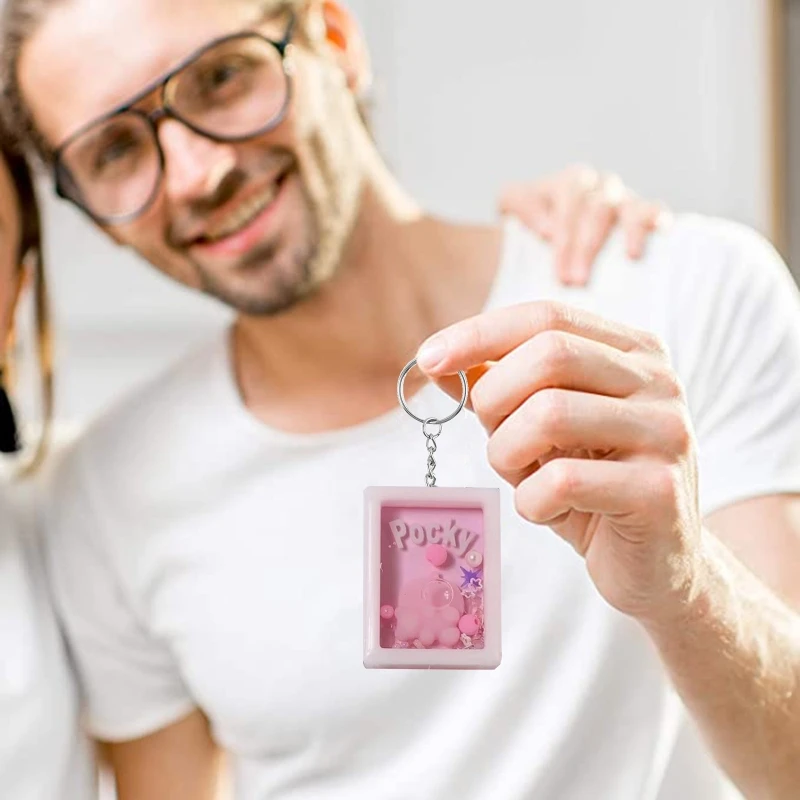 

M2EA DIY Square Shape Quicksand Silicone Epoxy Mold DIY Keychain Pendant Jewelry Crafting Mould for Valentine Love Gift