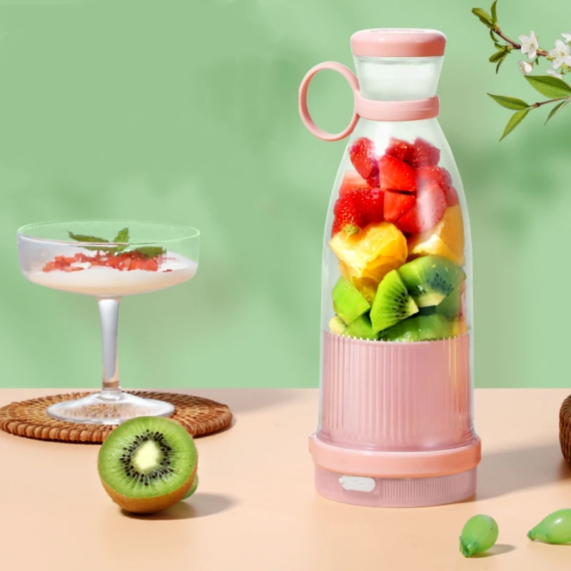 

Electric Juice Blender 6 Blades Blender Milkshake Machine USB Portable Fruit Milk Mixing Tool Fresh Water Bottle